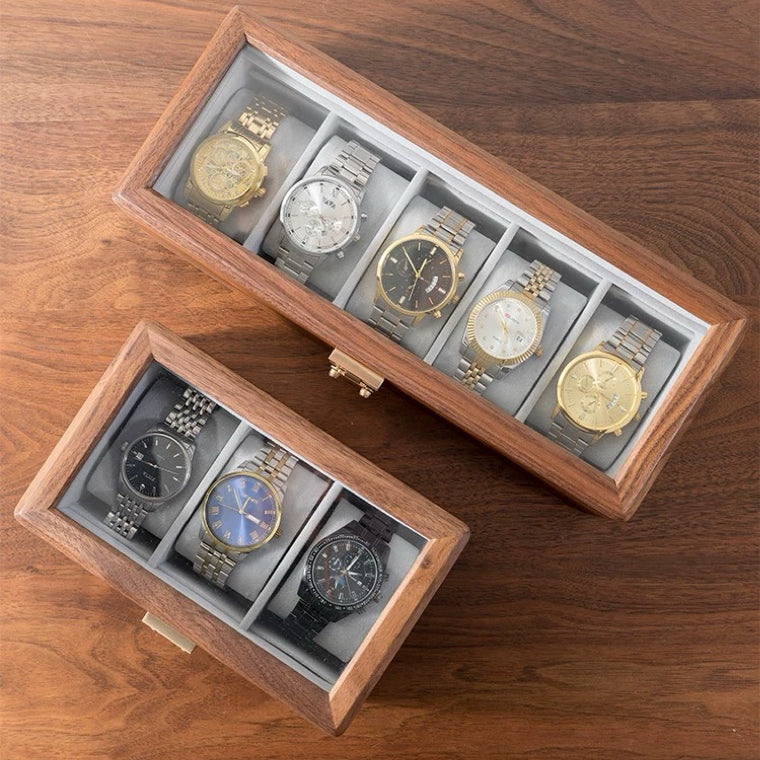 Royale Minimalist Walnut Watch Collection Box