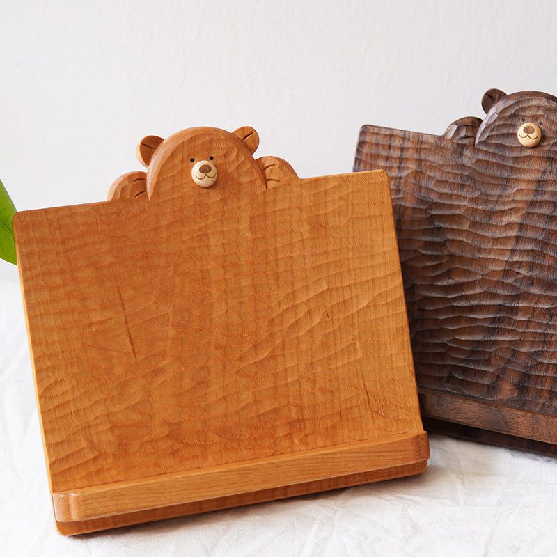 Bearly Adjustable Wooden Reading & iPad Holder