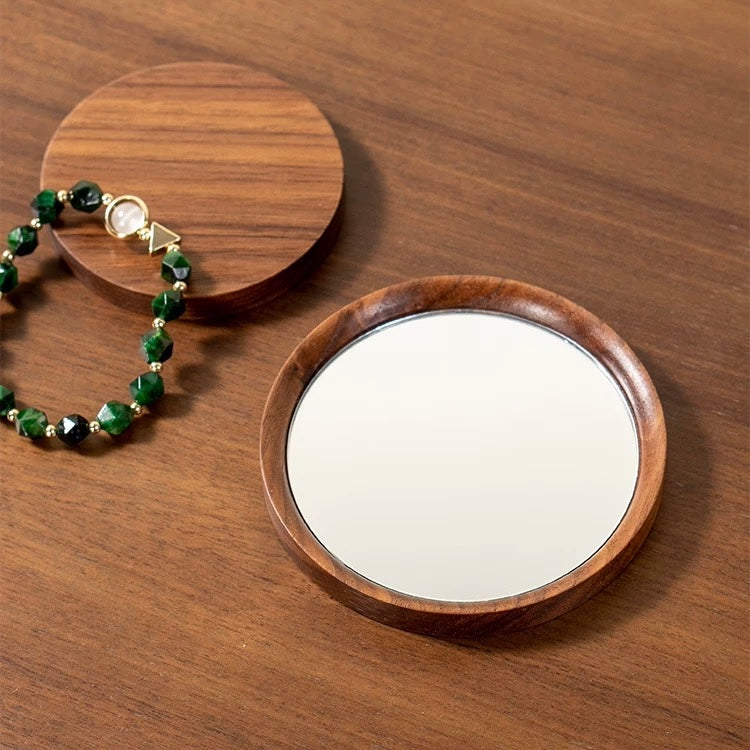 Touch-ups Compact Wooden Mirror