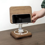 Adjustable 360° Kivo Black Walnut Tablet Stand for tablets