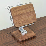 Adjustable Kivo 360° Black Walnut Tablet Stand for hands-free use