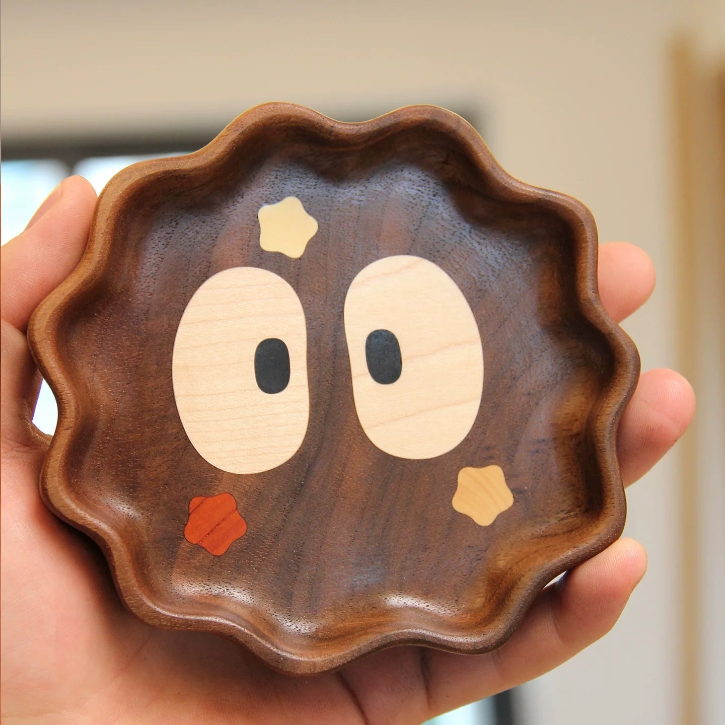 Black Walnut Coal Ball Wooden Tray