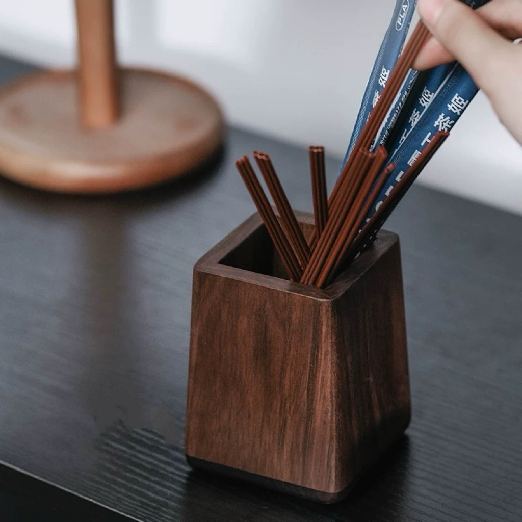 Black Walnut Coffee Accessories Box