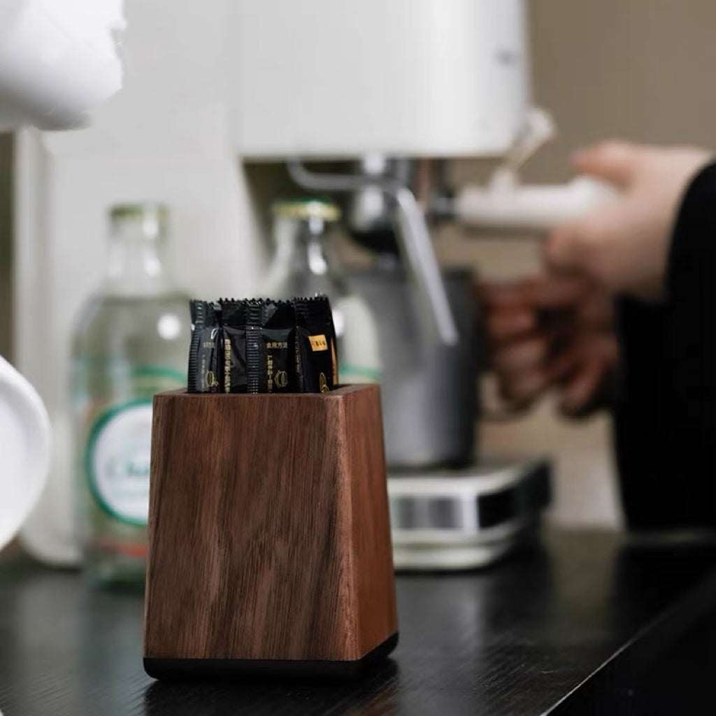 Black Walnut Coffee Stick Storage Box