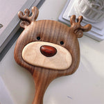 Black Walnut Elk Air Cushion Hair Brush with soft bristles