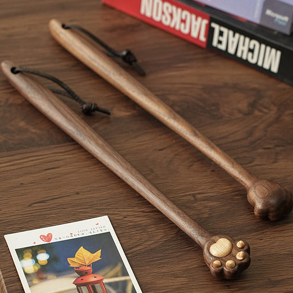 Black Walnut Handcrafted Cat Paw Back Scratcher