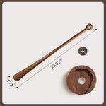 Black Walnut Shoehorn with Cat Paw & Long Handle