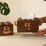 Black Walnut Wood Tissue Storage Box for Home