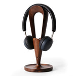 Black walnut wooden stand for headphones
