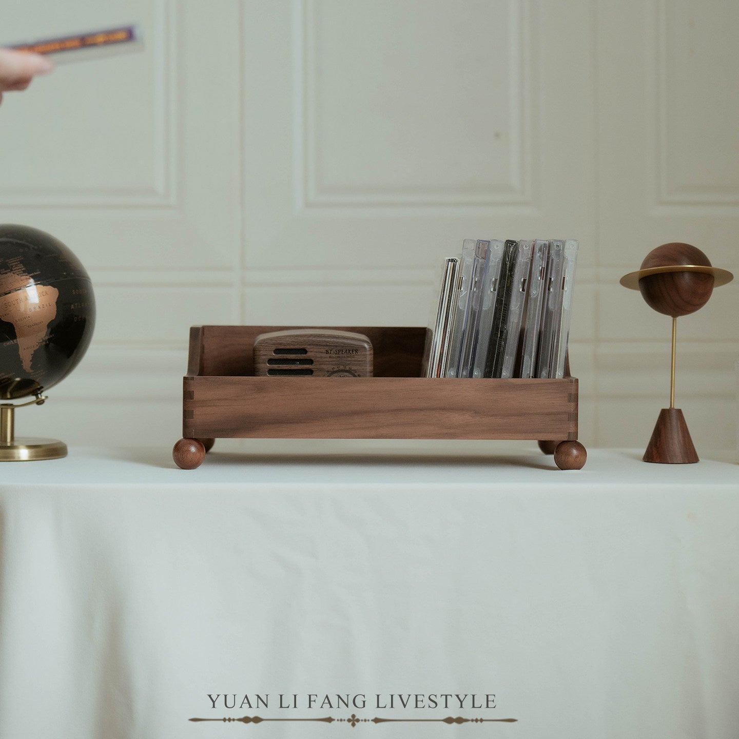 Cadence wooden CD organizer stand