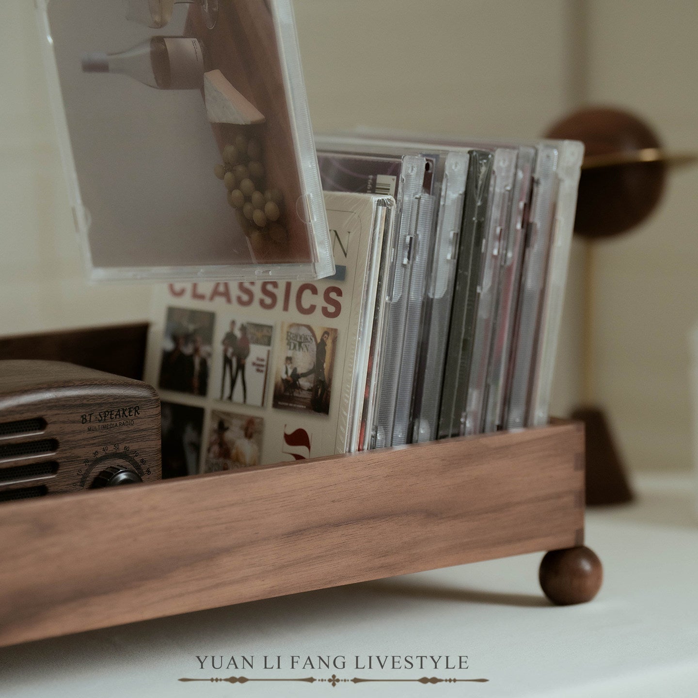 Cadence wooden CD stand for organizing albums