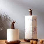 Creative Cat Paw Wooden Standing Tissue Holder