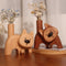 Creative Solid Wooden Doggy Flower Vase