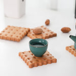 Crunchy Biscuit Pattern Coaster Set (4pcs)