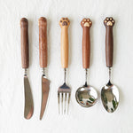 Cute Cat Design Tableware Spoon & Fork Set