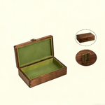 Emerald walnut jewelry box for simple daily storage