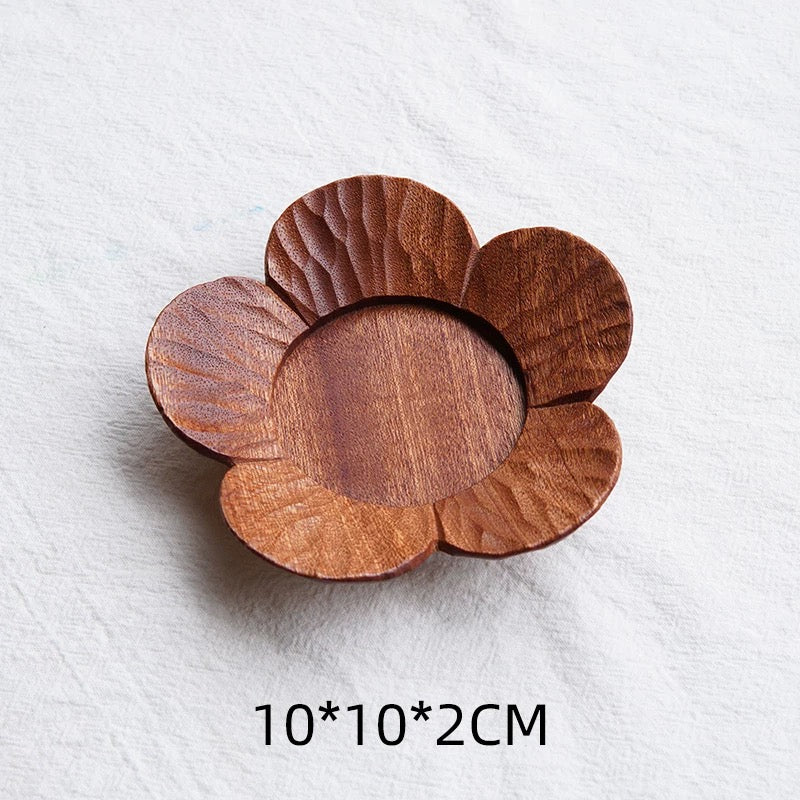 Floral Pattern Wooden Coasters