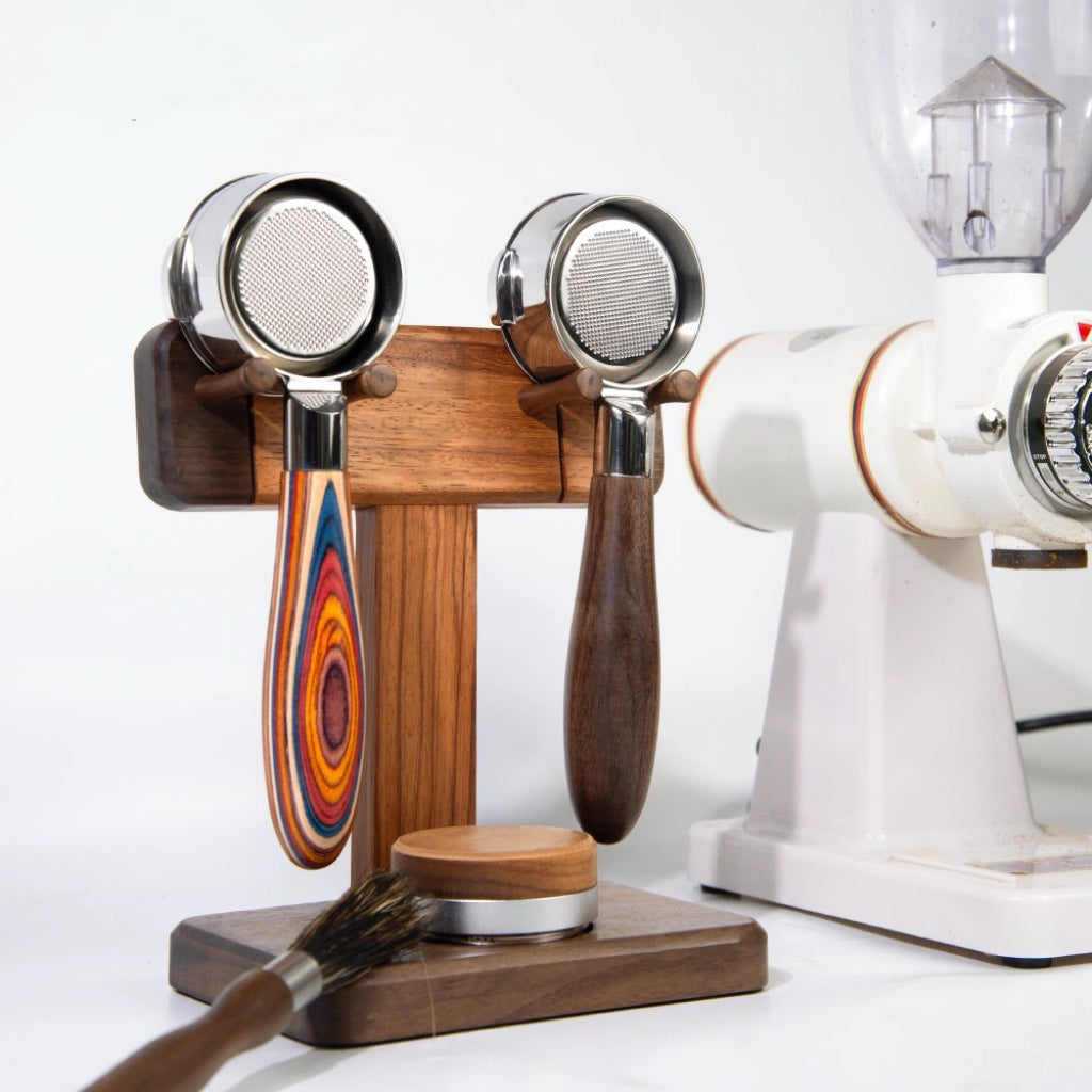 Gason minimalist walnut portafilter holder