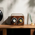 Geek luxury walnut automatic watch winder box