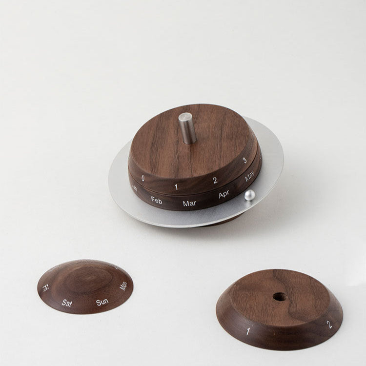 Globe Perpetual Calendar Gift Black Walnut