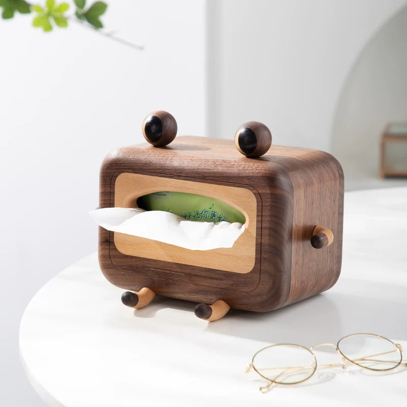 GuaGua Walnut Home Tissue Box