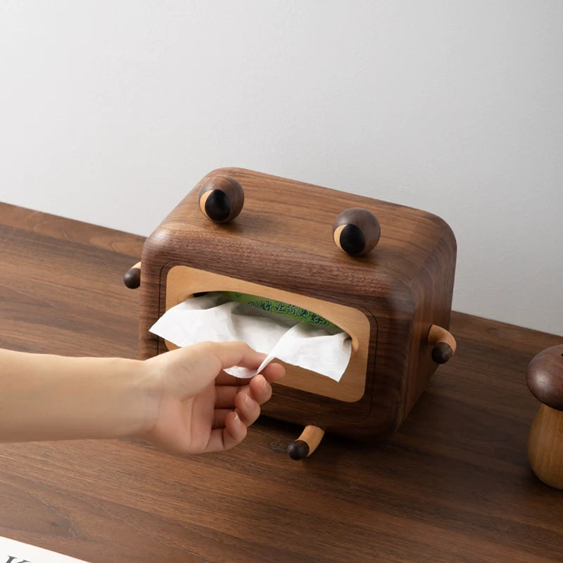 GuaGua Walnut Wooden Tissue Box