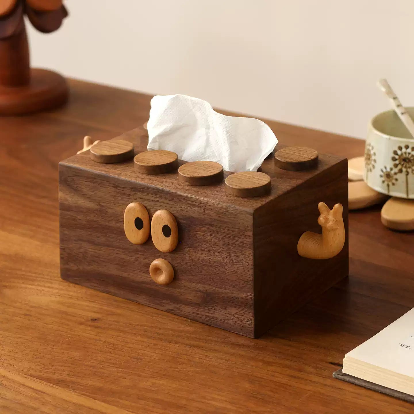 Handcrafted Black Walnut Wooden Tissue Box