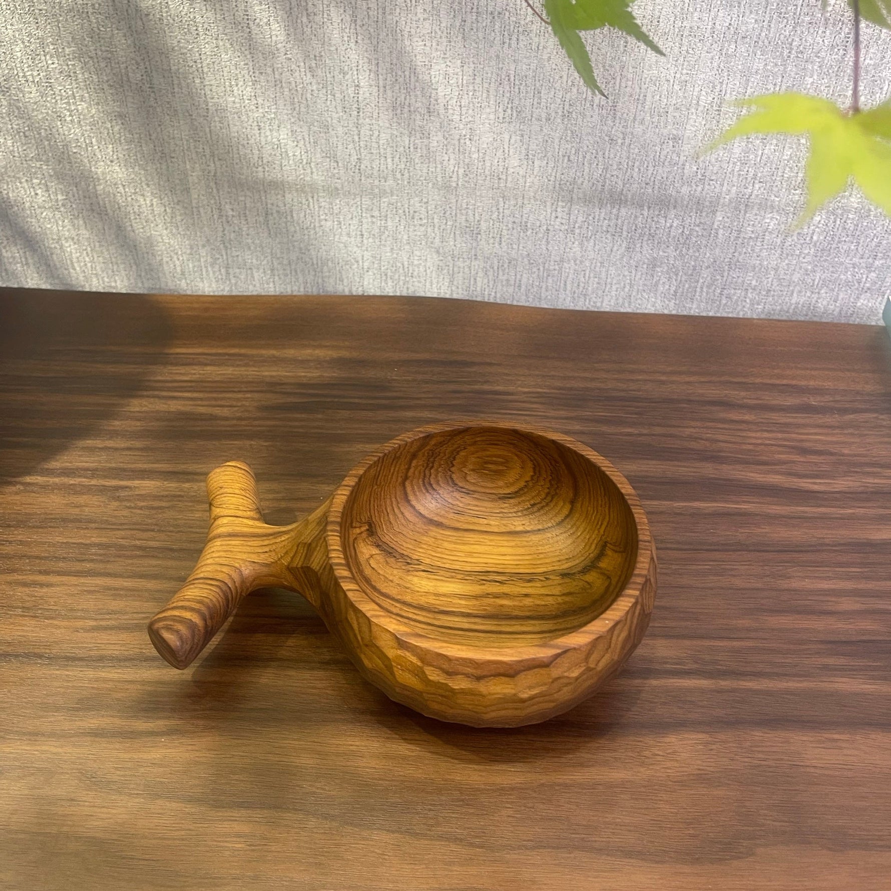 Handcrafted Burmese Teak Wooden Salad Bowl - Branch