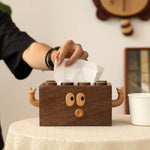Handmade Walnut Tissue Box with Creative Design