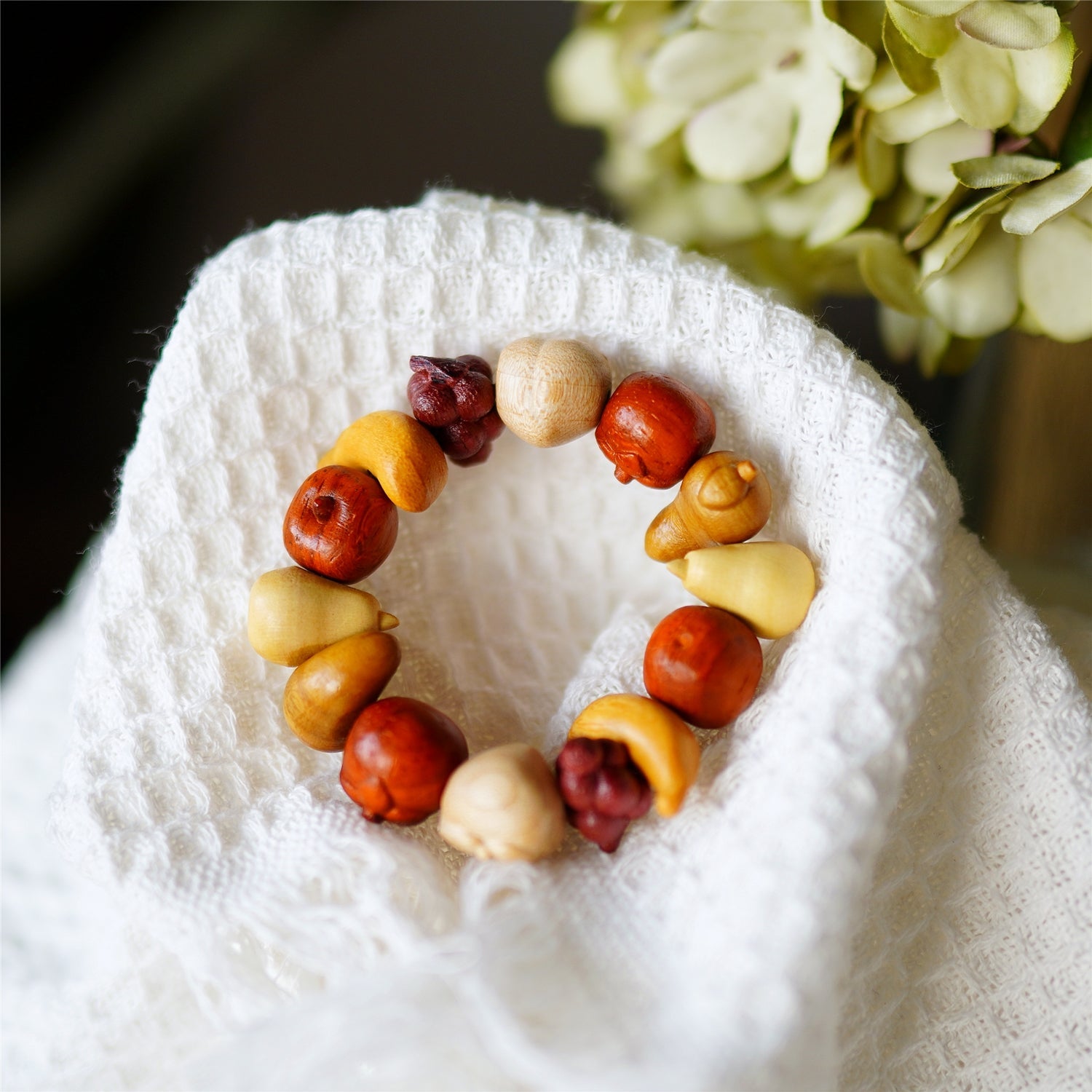 Handmade natural wooden bracelet