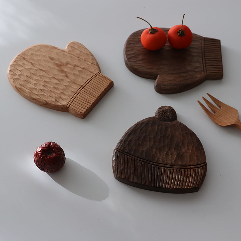 Japanese Minimalist Wooden Tray and Coaster Set