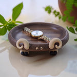 Lamb-themed Walnut Storage Tray