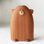 Little Bear Solid Wood Flower Vase for home decoration