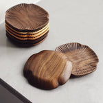 Lucky Clover Walnut Coaster Set