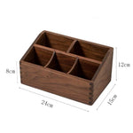 Minimalist Pivo Black Walnut Organizer Box for office
