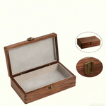 Minimalist jewelry box made from solid walnut wood