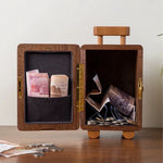 Minto handcrafted walnut piggy bank alternative