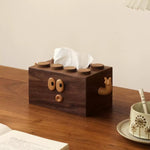 Modern Solid Wood Tissue Box for Living Room