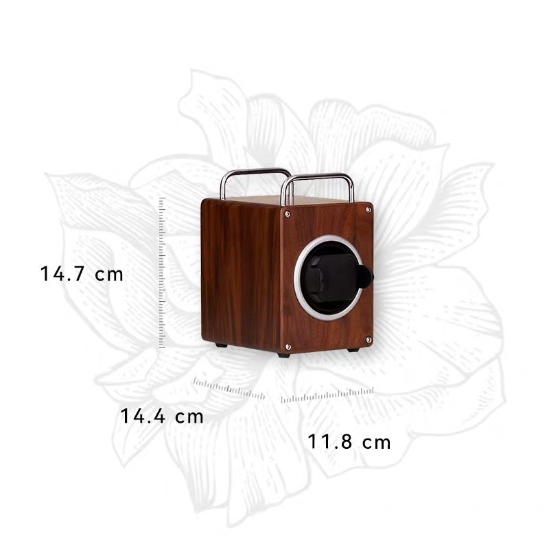 Modern black walnut watch winder for automatic watches