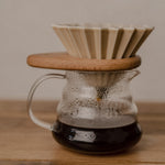Mori wooden V60 stand for home coffee brewing