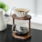 Mossi walnut coffee stand for pour-over brewing