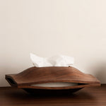 NatureLine Walnut Tissue Box Organizer