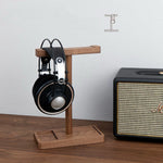 Nori solid walnut headphone holder for desk