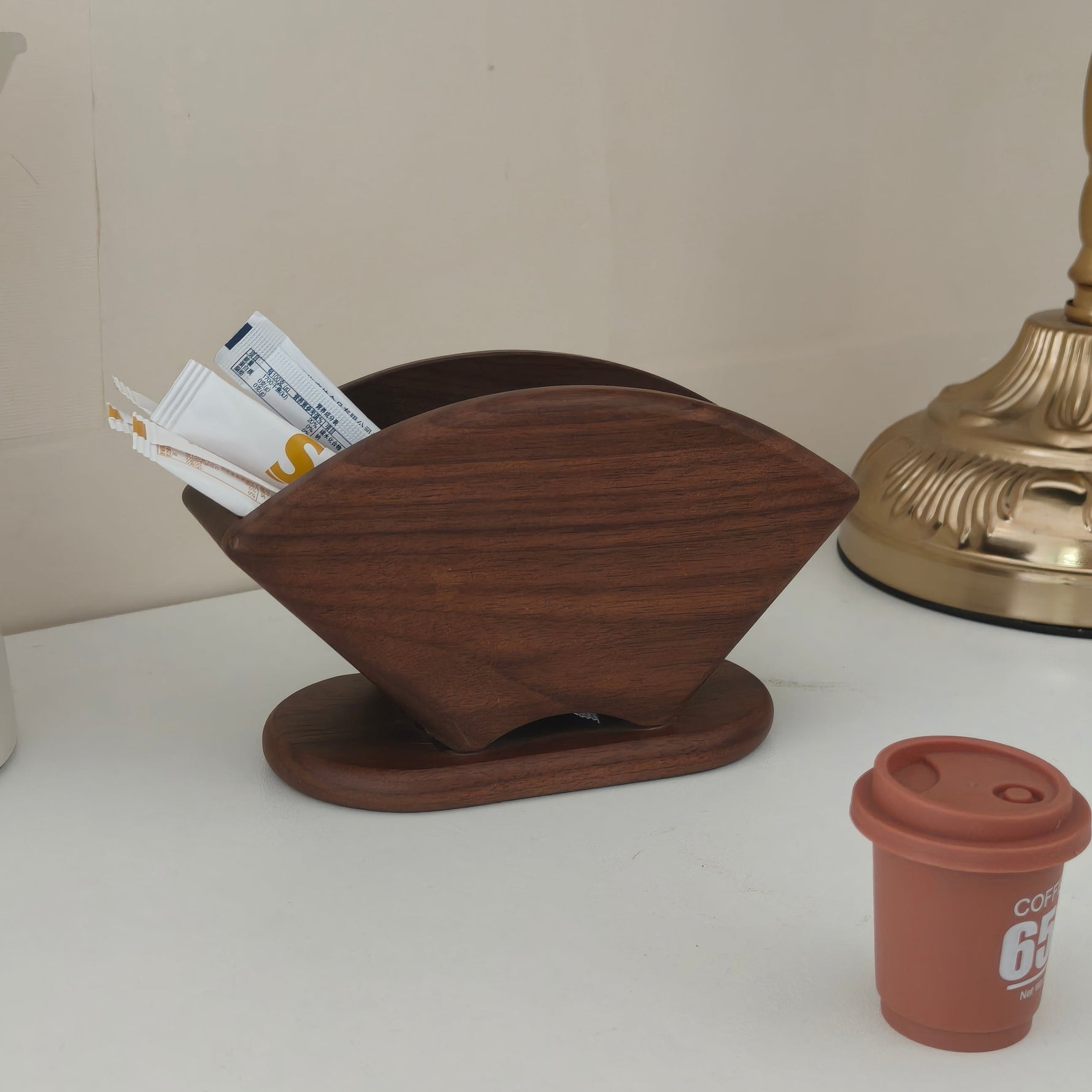 Premium Wooden Coffee Organizer