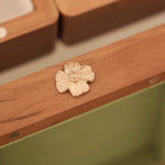 Premium cherry wood jewelry box with creative glass design