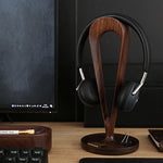 Premium walnut headphone holder for desk