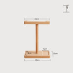 Premium walnut wood headphone display stand