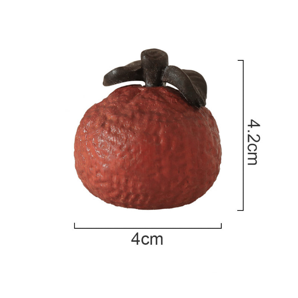 Red Mandarin Wooden Ornament