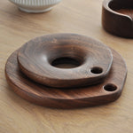 Round Walnut Wood Table Mat – Heatproof Trivet for Home