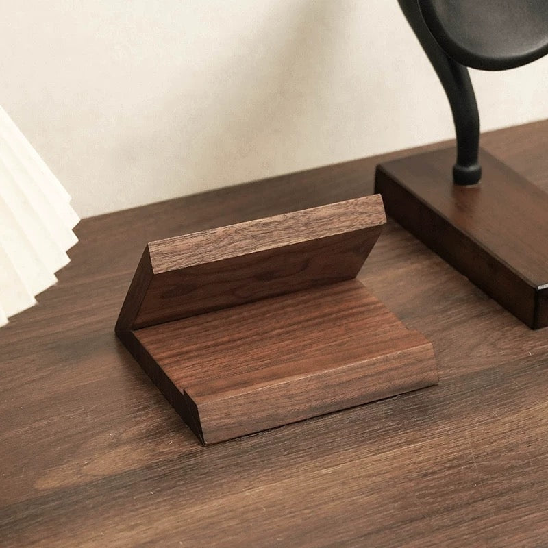 Saterin handcrafted walnut CD stand for collection display